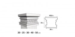Chapiteau et Socle de colonne rectangle en EPS