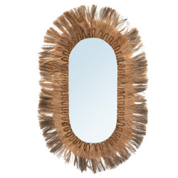 Miroir Ovale HUGE en Fibre Naturelle